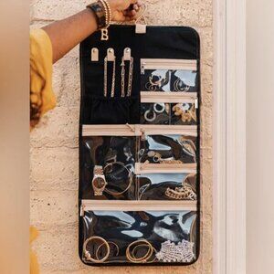 NWT BEIS The Hanging Jewelry Case in Black Leather $55OBO